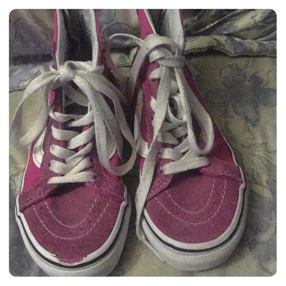 Pink high top vans